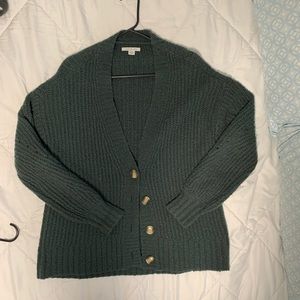 American Eagle dark green button up Cardigan